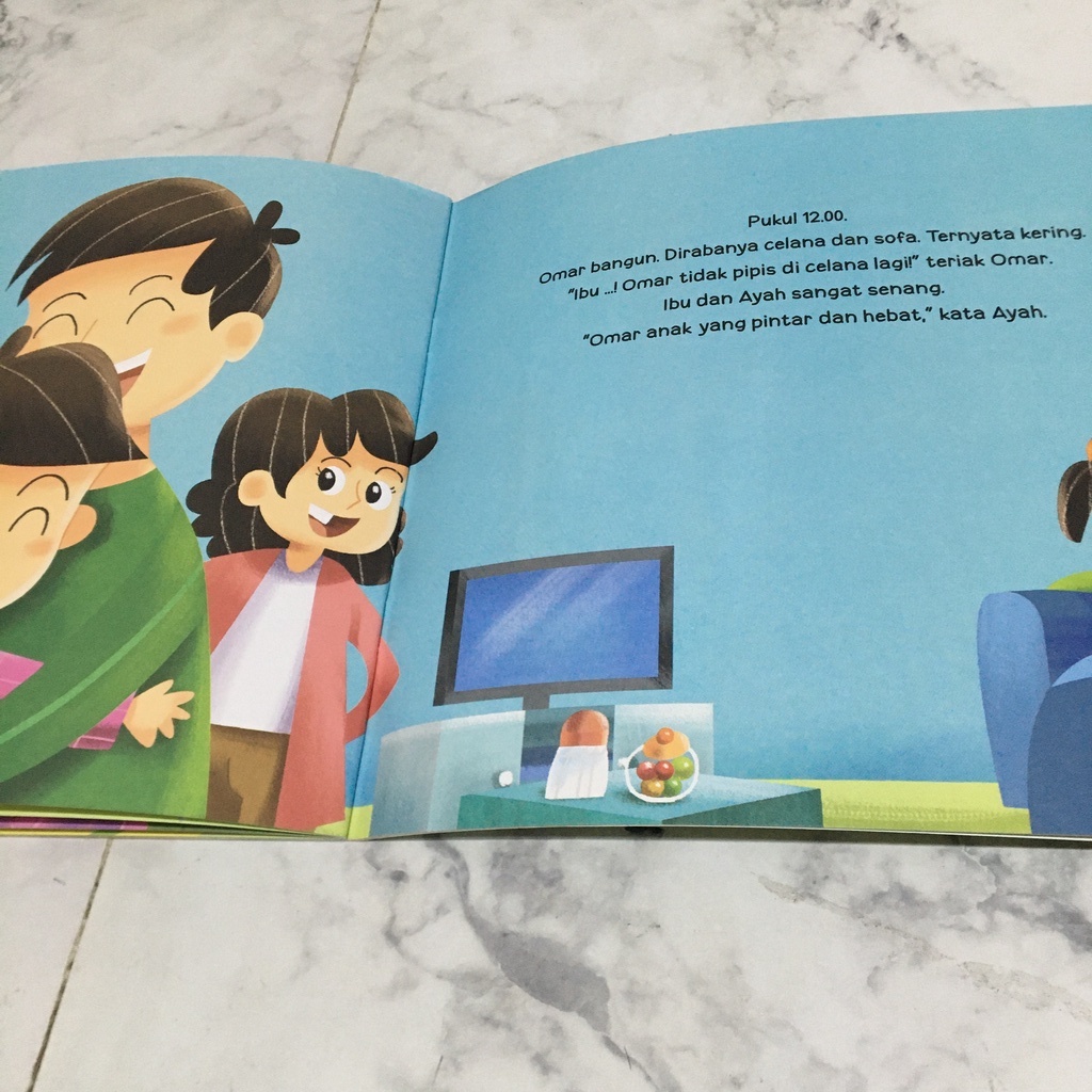buku cerita anak seri cerita balita omar tidak pipis di celana lagi potty train training tiga ananda / storybook / bedtime story aktivitas anak activity book aku anak disiplin dan mandiri-3