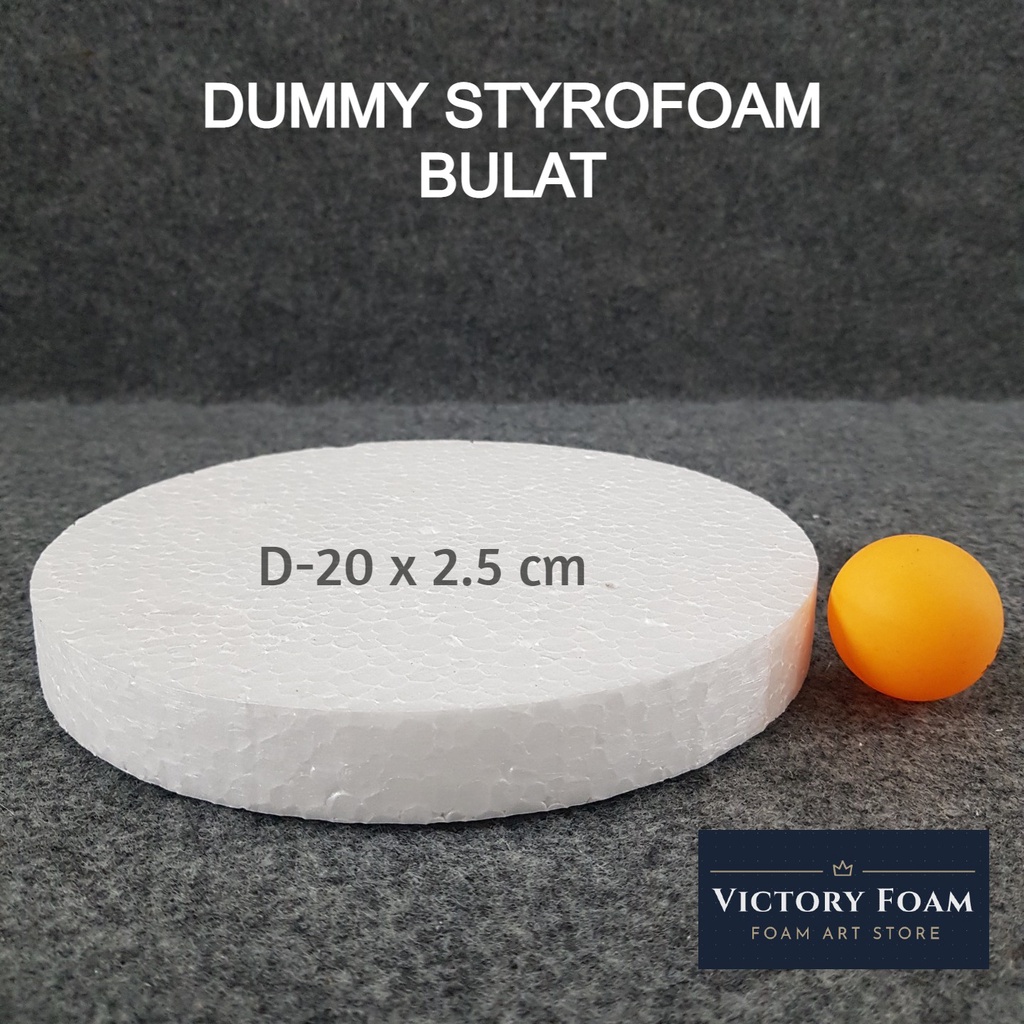 Dummy Styrofoam Bulat D. 20cm x T. 2.5cm