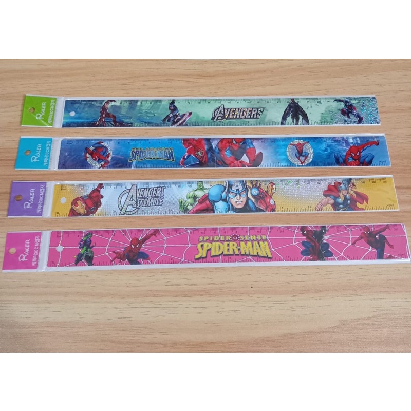 

penggaris besi 30cm karakter littlepony, spiderman