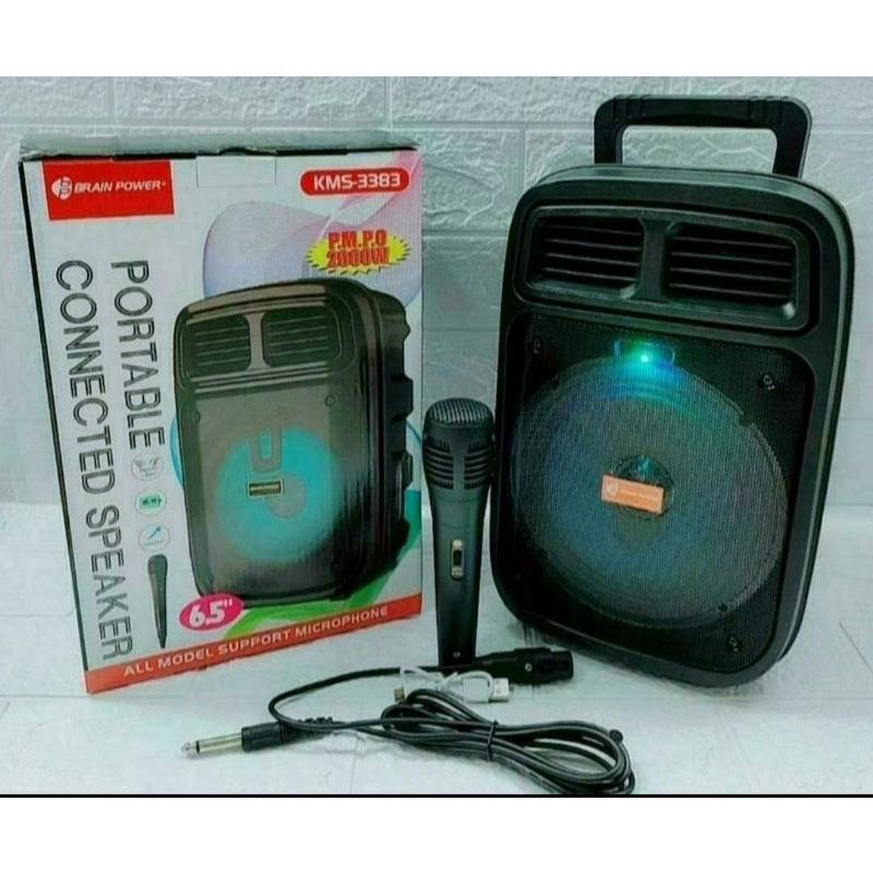 Speaker KMS Brain power 3183 Free mic 6.5 inch