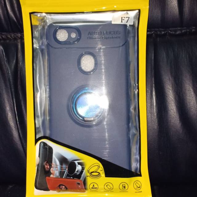Case Oppo f7 magnetic ring holder shockproof