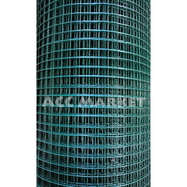 Kawat Loket PVC Hijau 0.5 Inch 10 Meter Ayakan Ayak Kandang Ayam Burung Wire Pagar Anti Karat Ram