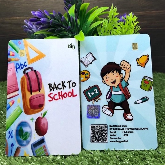 Back To School - Thank You Teacher Logam Mulia Emasin Mini BIG Gold Emas 24K 0.01 0,1 0,05 0,025 | 0