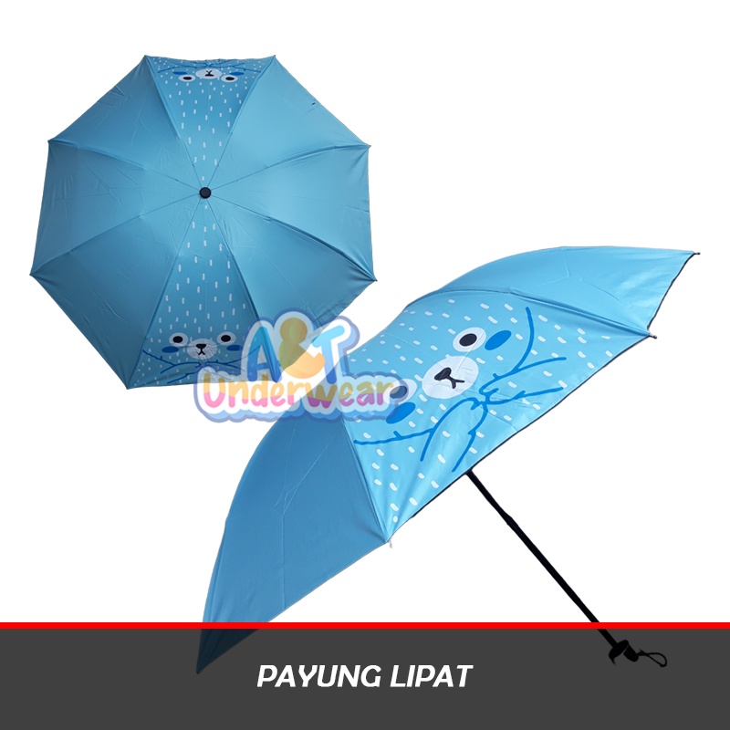 AT380-Payung Lipat Karakter Abstrak/Payung Lipat/Payung Souvenir