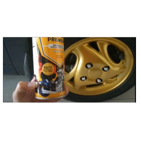 Pilox Diton Premium Yellow Metallic 9577 400ml kuning metalik sepeda motor mobil helm