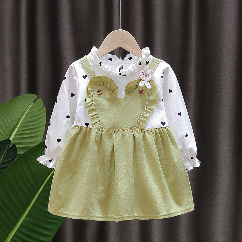 HappyOliver DRESS EMILY HEART EBV Baju Dress Anak Perempuan Import/Dress Bayi Perempuan/Gaun Bayi Perempuan/Dress Pesta/Dress Bayi