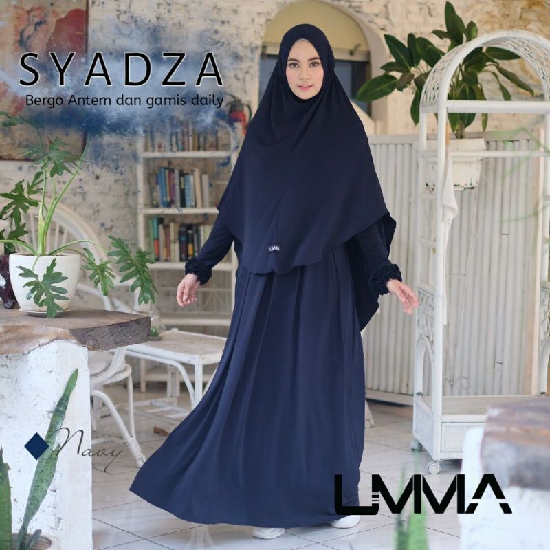 GAMIS SYADZA (GAMIS SYARI) BY UMMA SYARI-Navy