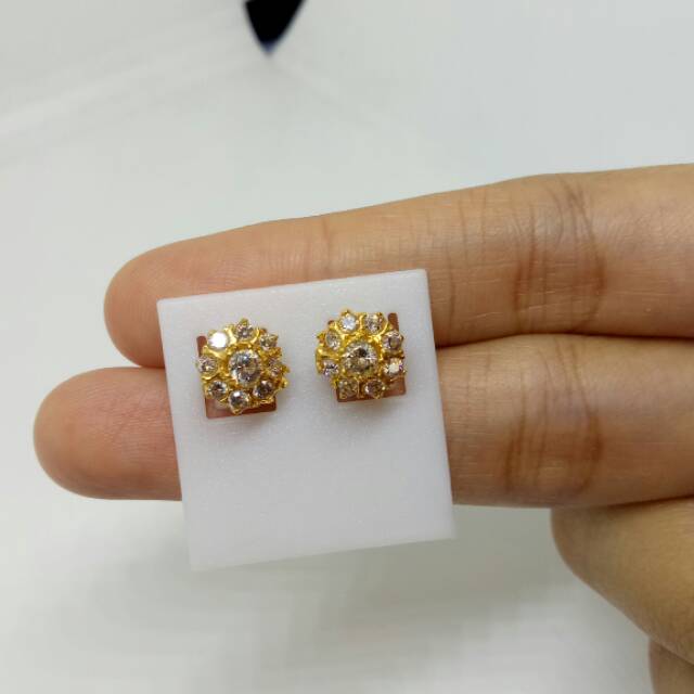 Giwang marqis kecil Lapis emas 24k