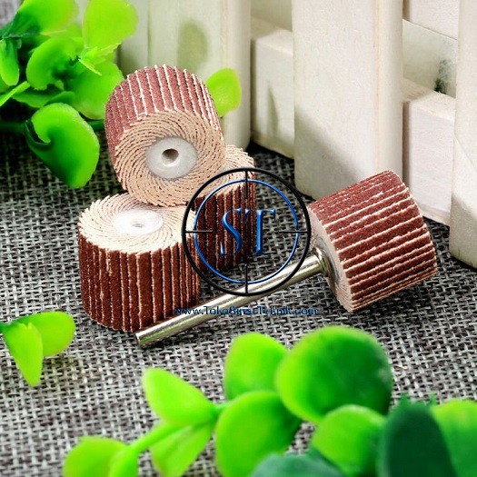 10pcs Bor Amplas Tutup Roda Gerinda Dremel Mandrel Grit 240 10mm Rotary Kayu Wood Shank Grinder Mini Penghalus