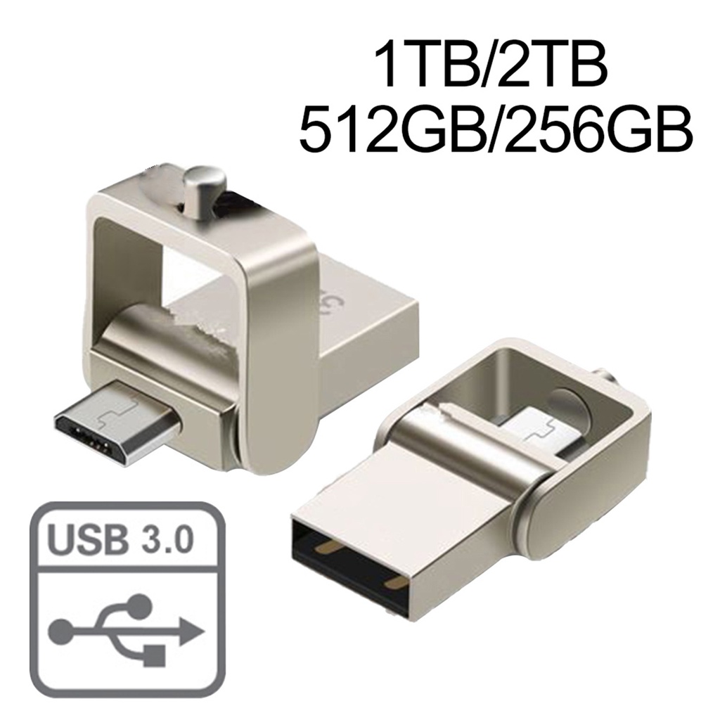 (Huluboy) Flashdisk Micro USB 3.0 Kapasitas 1 / 2TB 256 / 512gb