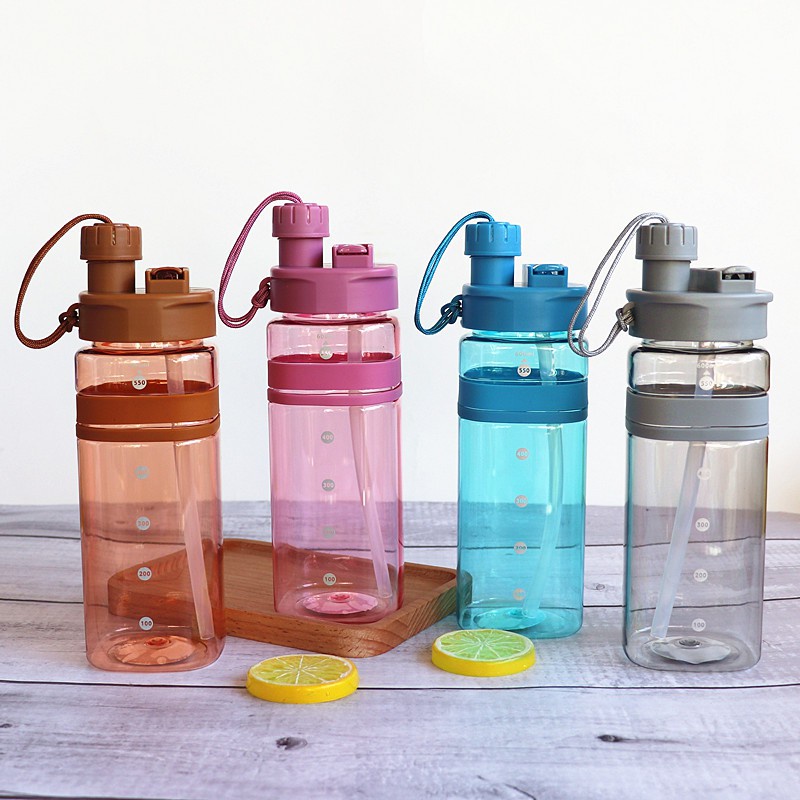 Tempat Minum Sport 600ml / Botol Minum H-7258 Dengan Sedotan