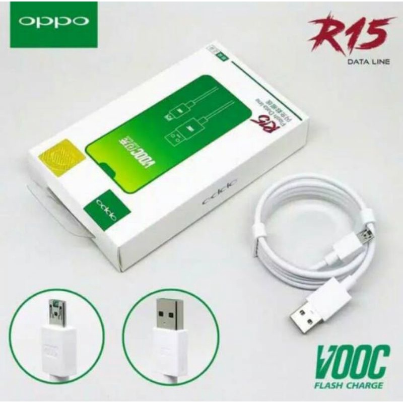 Kabel Data Charger Oppo Vooc R15 Micro USB