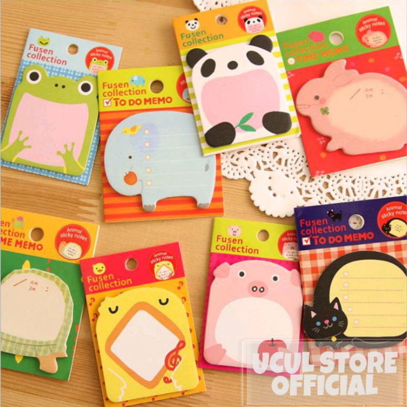 

Kertas Memo Post It Note Catatan Kecil Praktis Lucu Bentuk Hewan Lem Perekat