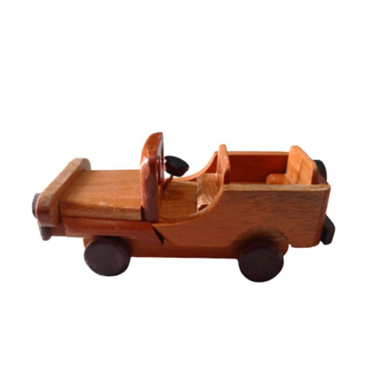 (BISA COD) MINIATUR MOBIL OFFROAD KAYU UKURAN S MINI 13x7x8 cm - PAJANGAN DEKORASI RUMAH MURAH