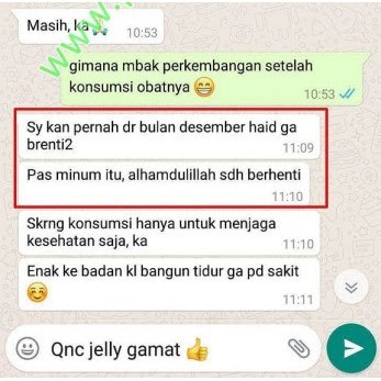 Obat Haid Berkepanjangan Pendarahan Haid Pemberhenti Haid Herbal Qnc Jelly Gamat 100 Original Shopee Indonesia