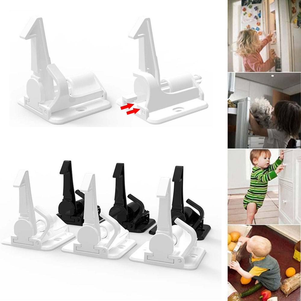 Lanfy Child Proofing Cabinet Locks White Black Lemari Pengaman Laci Pengencang Kulkas