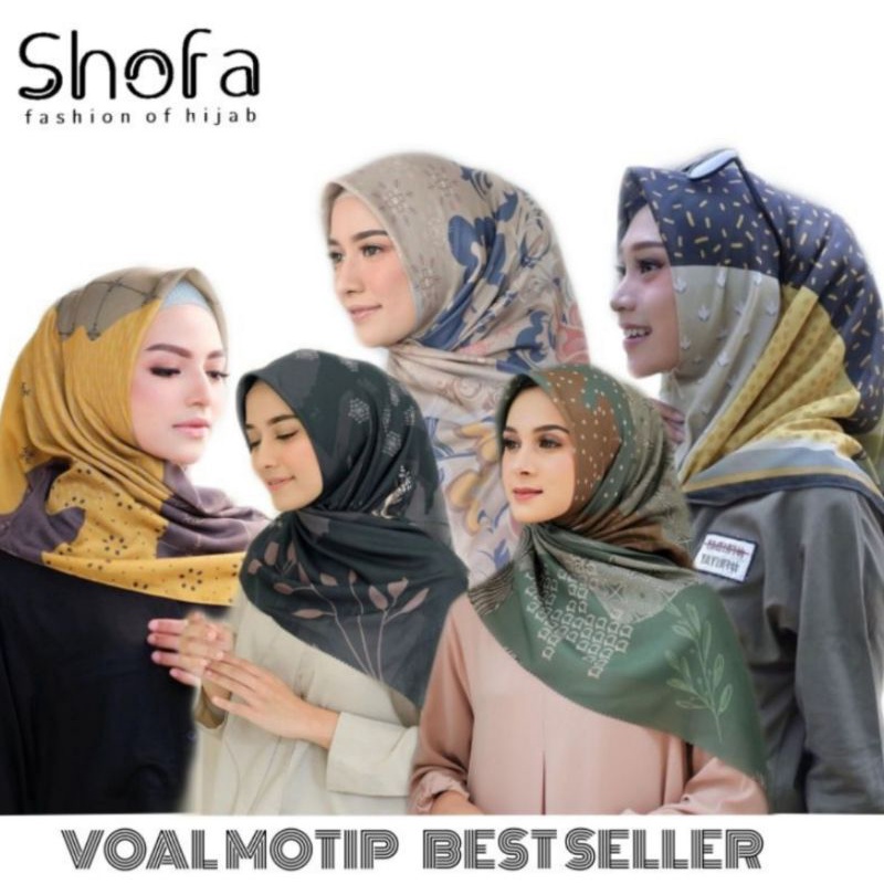 Hijab Segi Empat Motif Denay Terlaris / Hijab Segi Empat Shofa / Hijab Denay Lasercut