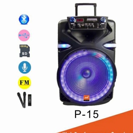 Speaker Portable Meeting 15 Inch JUC P15 2 Mic Wireless