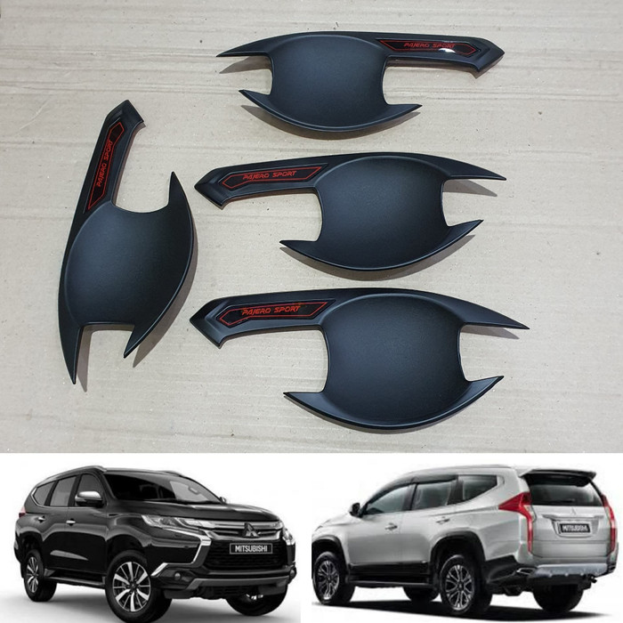 Outer mangkok PEGANGAN PINTU handle MITSUBISHI ALL NEW PAJERO 2016 HITAM DOFF