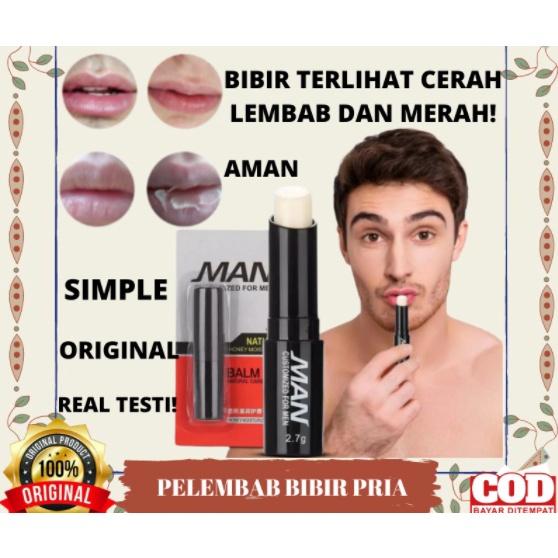 Lip Balm Pelembab Tahan Lama Pria Protect Lip Balm For Man Cocok Untuk Memerahkan Bibir Hitam dan Kering