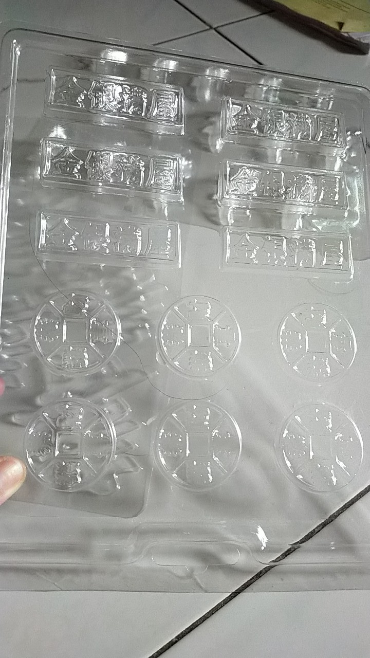 Cj Cetakan Coklat Koin Coin & Plakat Plastik