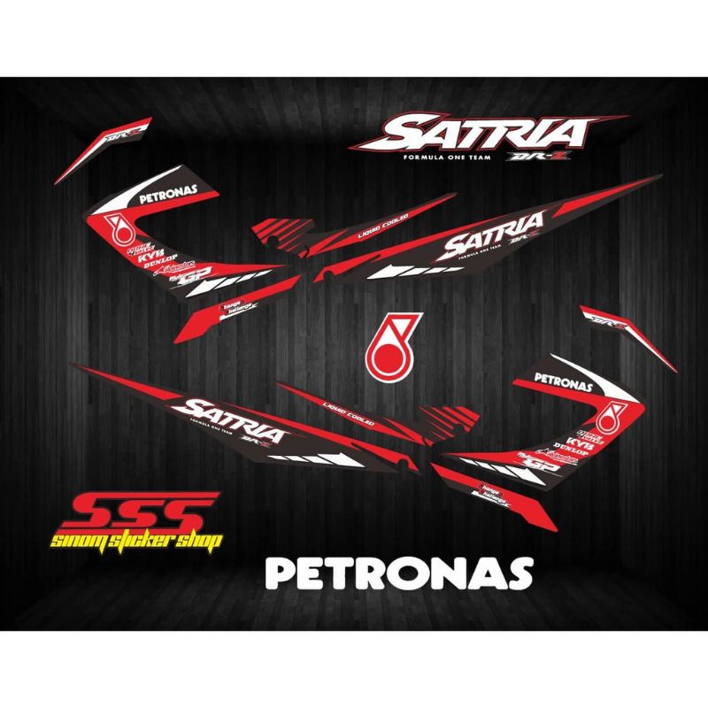stiker striping variasi satria fu barong petronas
