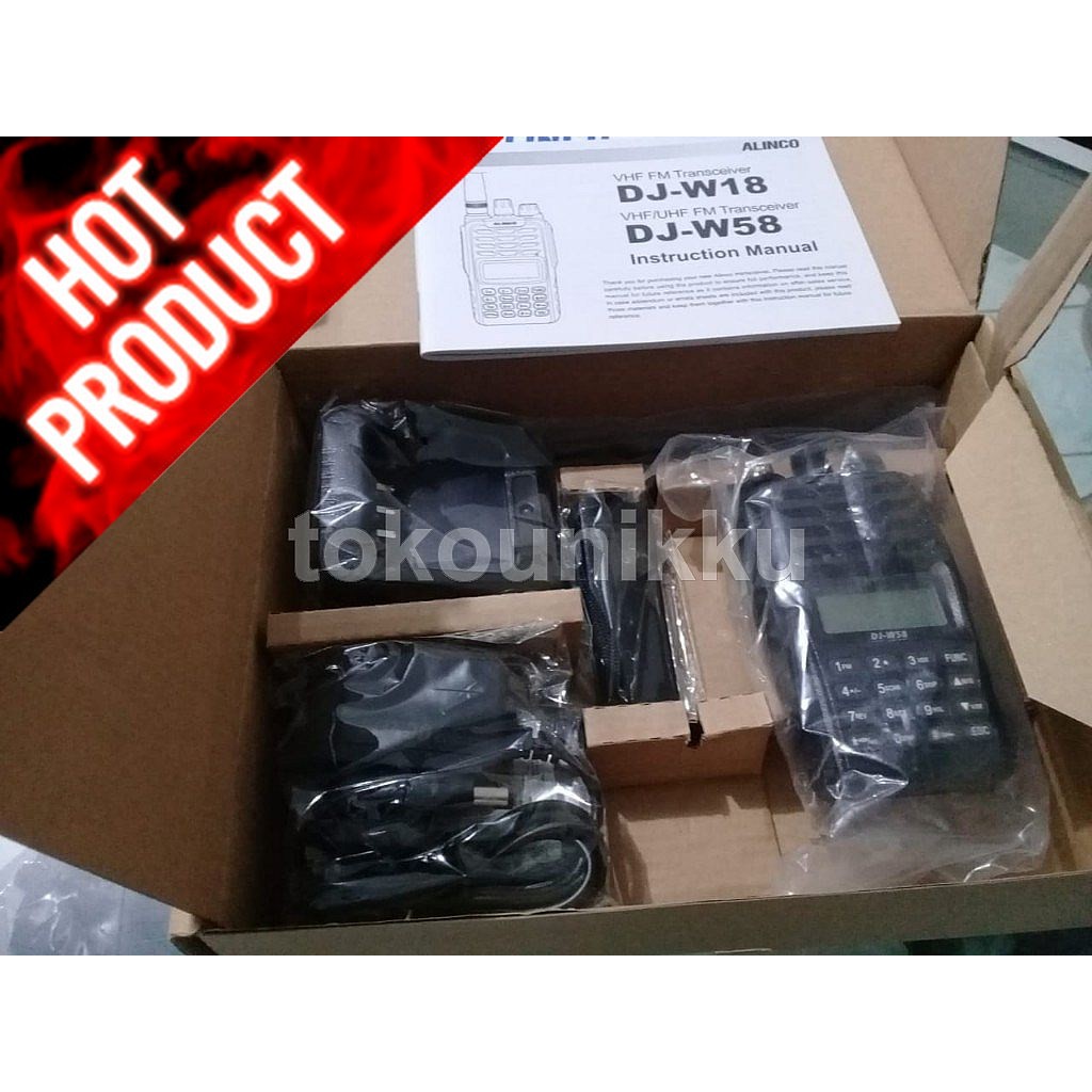 ALINCO DJ-W58 DJW 58 DUALBAND GARANSI Handy Talky HT