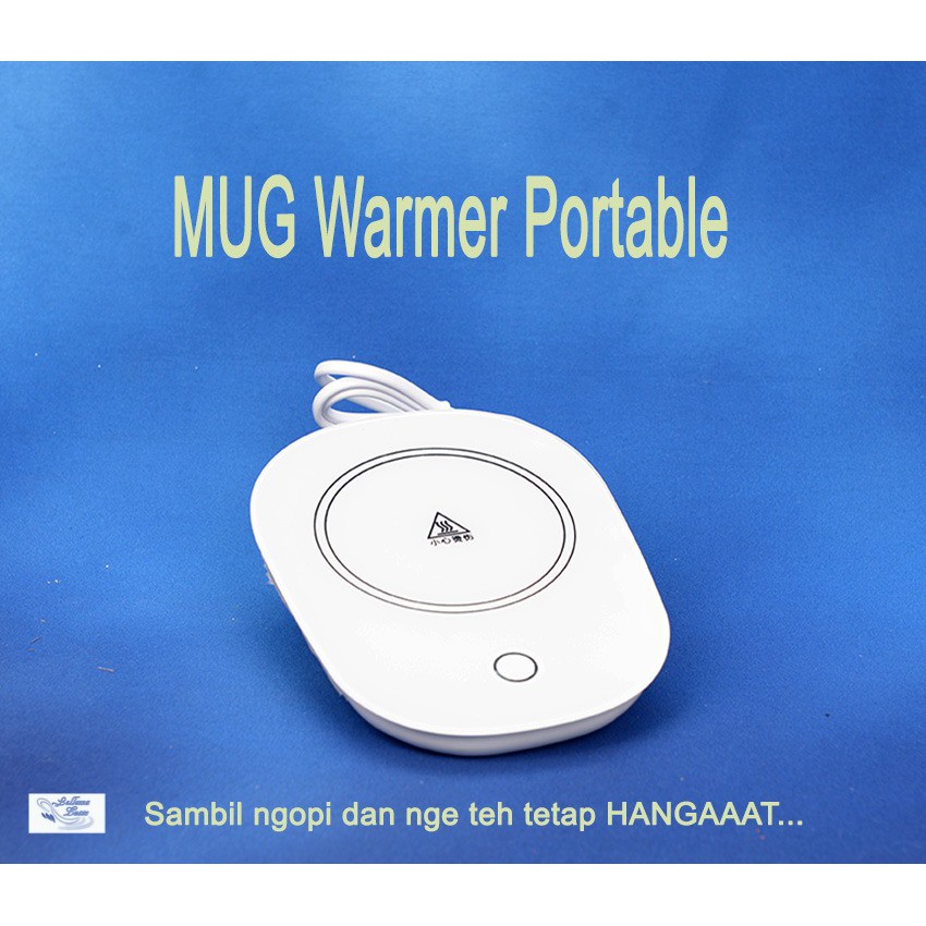 penghangat cangkir teh mug warmer portable cup koli dan teh  coffee mug warmer warna putih
