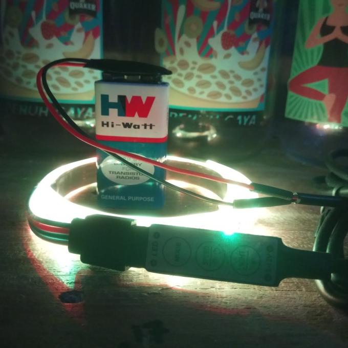 LED Strip RGB 5050 Waterproof + Controller + Baterai - usb + baterai