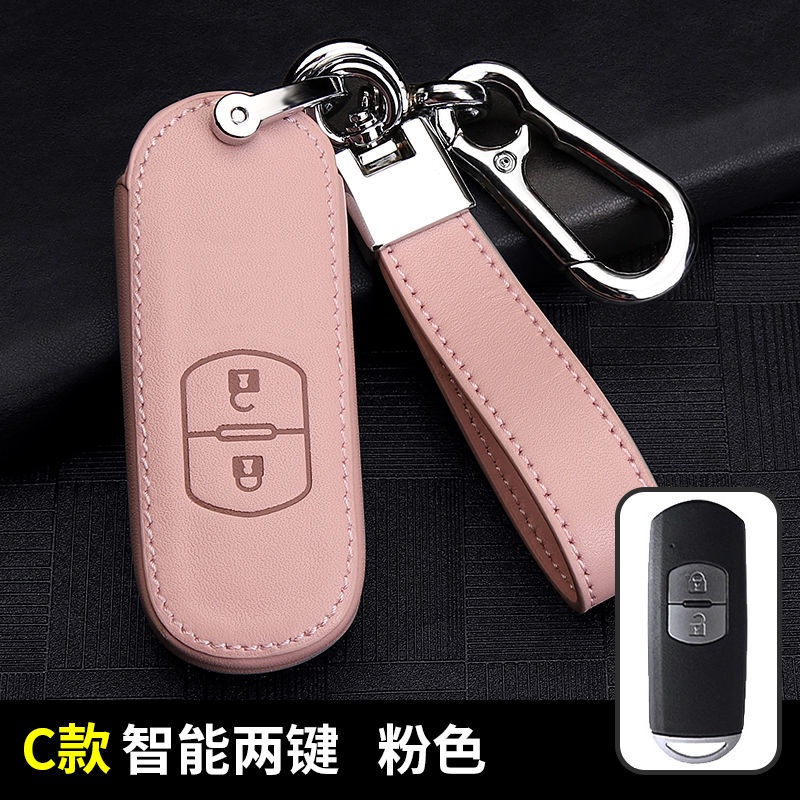 NEW high quality Leather Car Key Case Protection Cover For Mazda CX5 Mazda 3 2 6 5 CX3 RX8 BT50 323 CX8 CX30 RX7 626 CX7 NX5 CX9