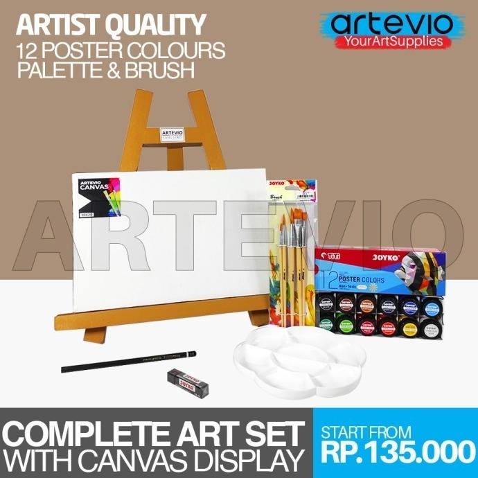 

Paket Lukis Mini Polos / Paket Kanvas Lukis Cat Easel Palet Dan Kuas Termurah