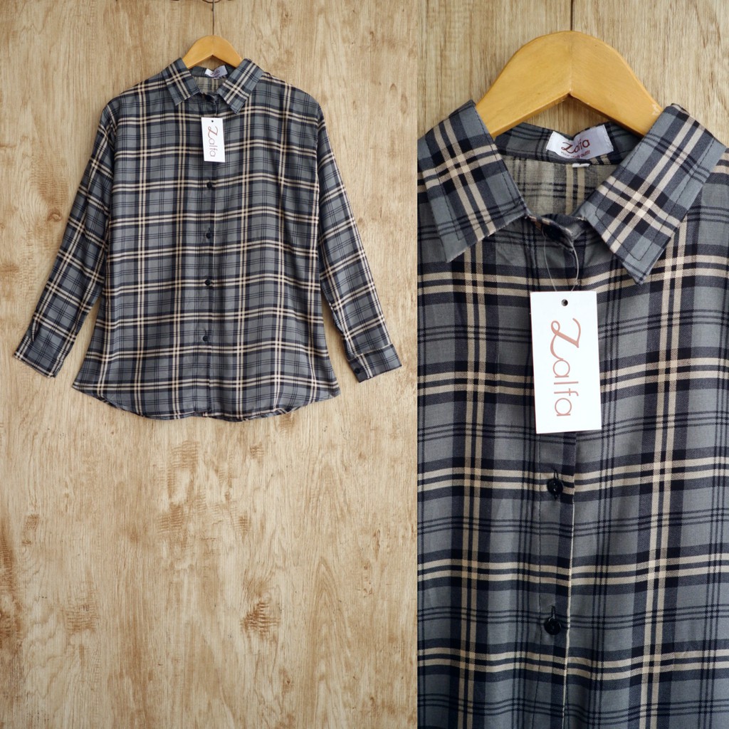 VANYA kemeja by ZALFA OUTFIT / kemeja motif / kemeja wanita murah / kemeja rayon-2
