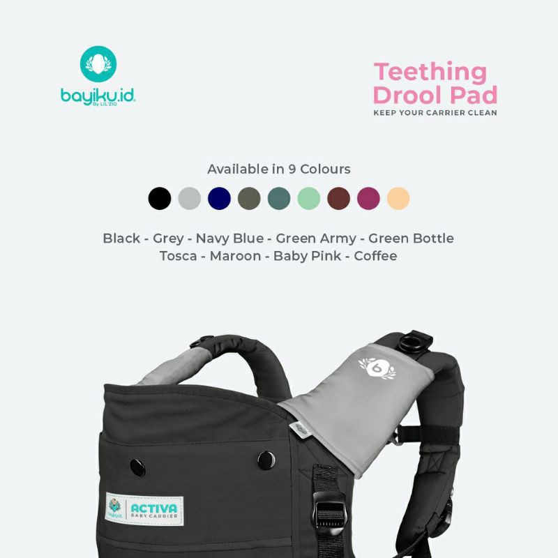 Teething Drool Pad Activa Untuk Gendongan Bayi Bayiku id