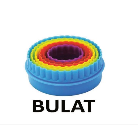 Set Cetakan Kue Kering Isi 5 - Cetakan Cutter Bentuk Bulat - Cetakan Kue Kering Cutter Cookies Bento Bahan Plastik Anti Lengket