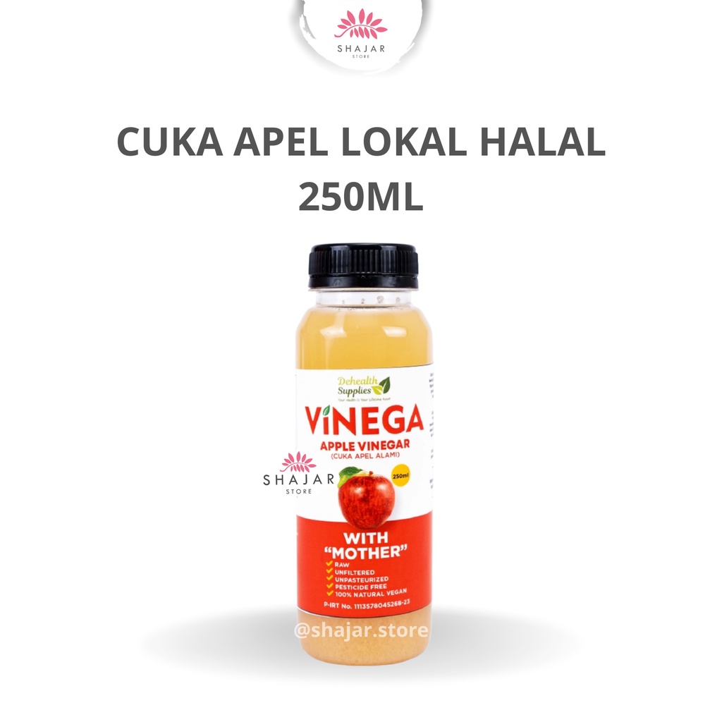 

CUKA APEL 250ML / Dehealth Vinega Apple Vinegar (Cuka Apel Halal Alami) PROBIOTIK JSR