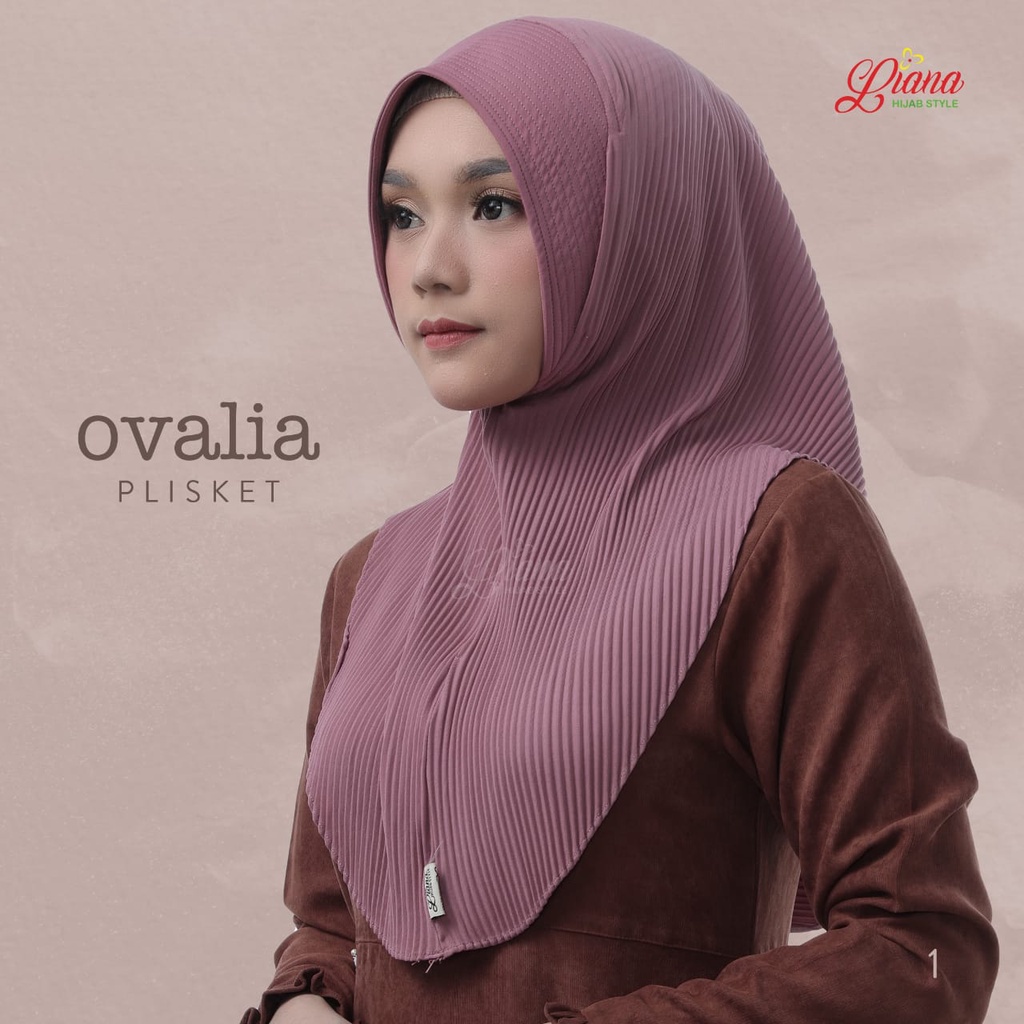 Jilbab Instan Ovalia Plisket Ori Liana Hijab BY QOID-PURPLE