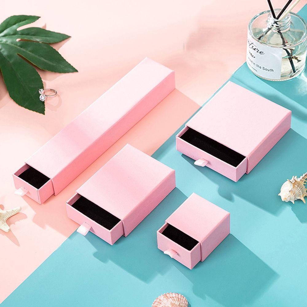 [Elegan] Kotak Perhiasan Gelang Suspensi Portabel Warna Solid Persegi Panjang Persegi Display Perhiasan