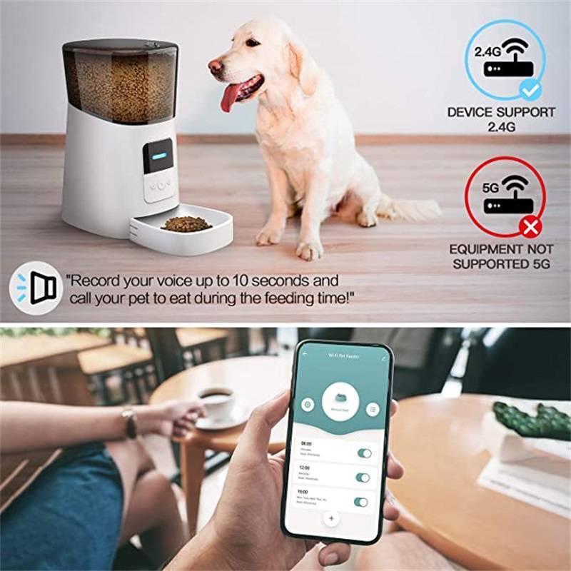 6L WIFI 1080P Smart Pet Feeder Gratis CCTV Android+IOS WIFI Kontrol Otomatis Dispenser Makanan Smart Wi-Fi Pet Feeder