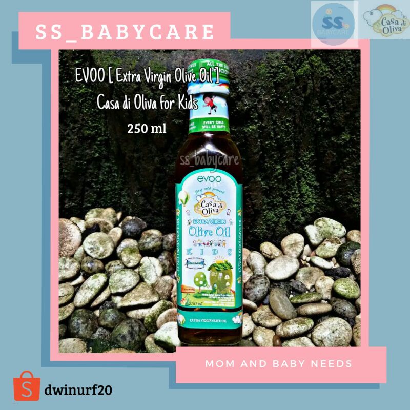 

EVOO Casa Di Oliva Extra Virgin Olive Oil Kids 250ml - EVOO Minyak Zaitun MPASI - Lemak Tambahan MPASI - BB Booster MPASI