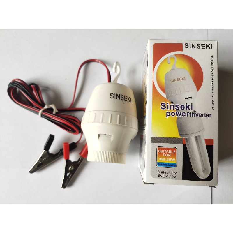 Fiting DC 12v AC 220v Power Inverter Aki Lampu