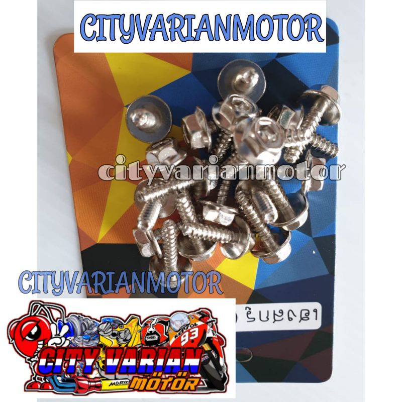 CVM BAUT PROBOLT BODY HENG HONDA YAMAHA NMAX AEROX LEXI MIO BEAT VARIO PCX SCOOPY NEW MX Harga 1 pcs