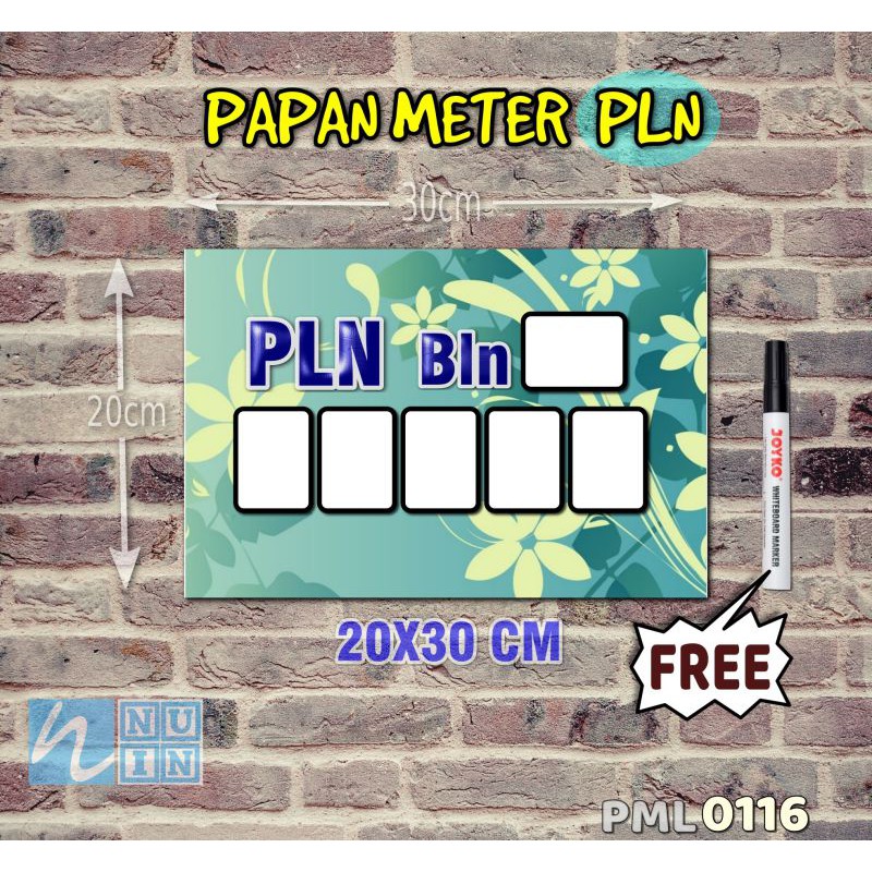 

Nuin Papan Meter Listrik PLN PAM motif Unik - Floral 16