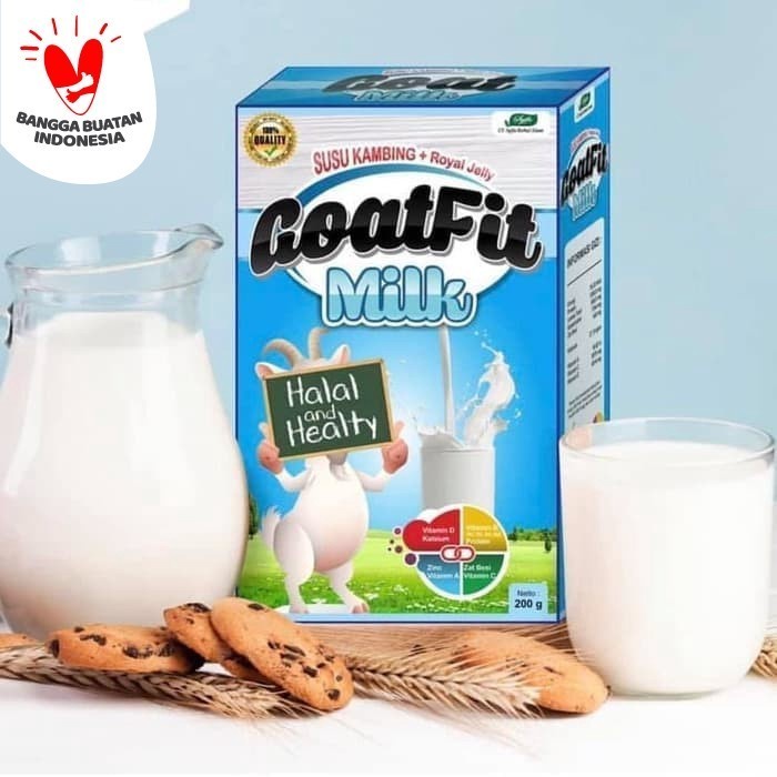 

GOATFIT MILK PUTIH susu Kambing ettawa plus Royal jelly - Campuran Susu Kambing & Krim Bubuk dengan Madu