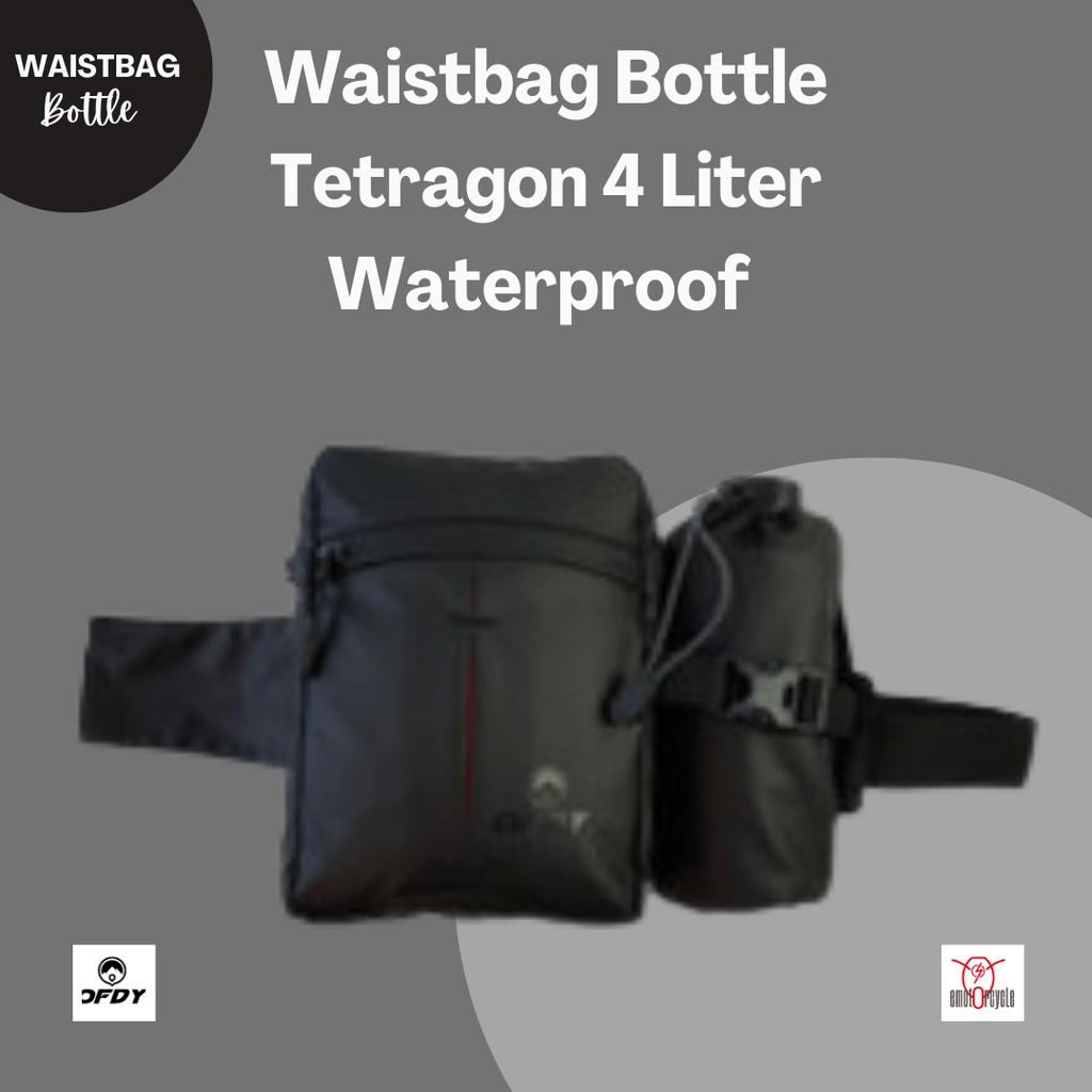 Ofdy Waistbag Bottle Tetragon 4 Liter Waterproof Include Pocket Botol
