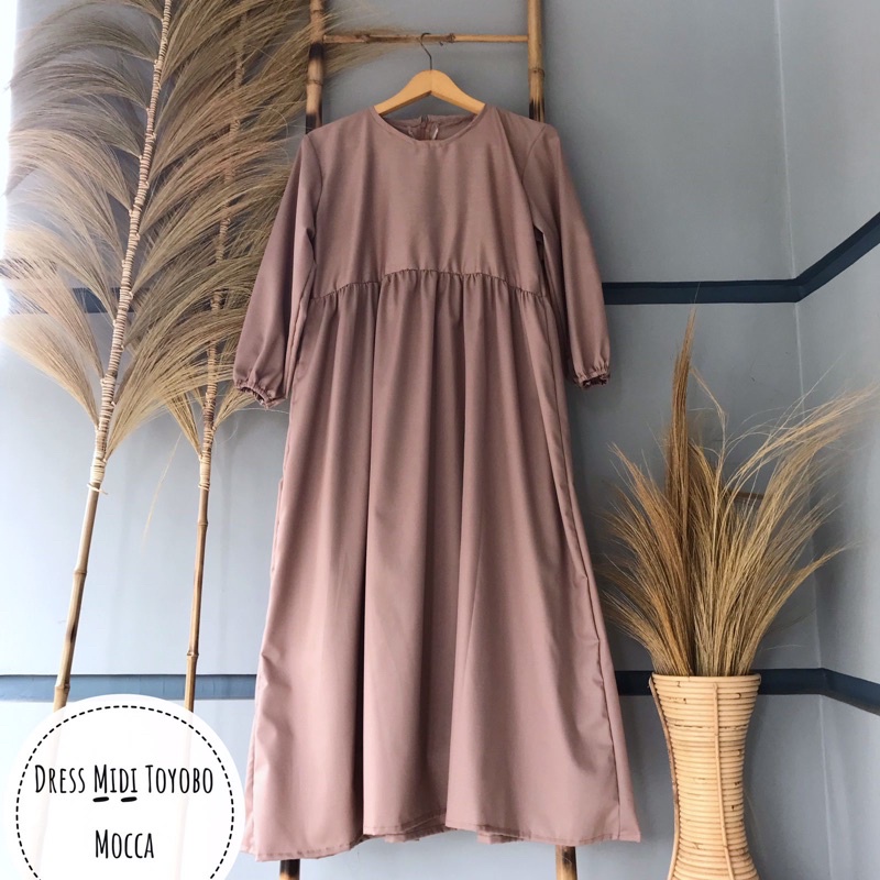 SALE !!! MIDI DRESS LUCIU TOYOBO /MOSCREPE / SHAKILA