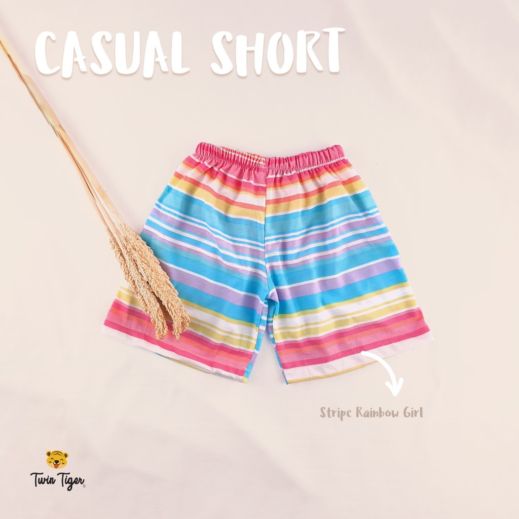 PROMO 7.7 TWIN TIGER CASUAL TEE CASUAL SHORT KAOS ANAK CELANA PENDEK ANAK