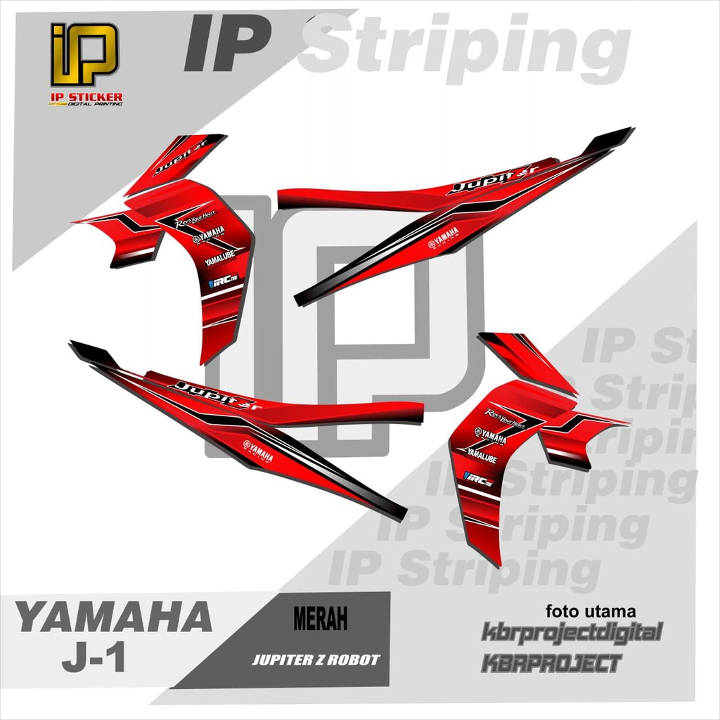 (COD) STRIPING JUPITER Z ROBOT 2010 - Sticker Striping Variasi list Yamaha JUPITER Z ROBOT J-1