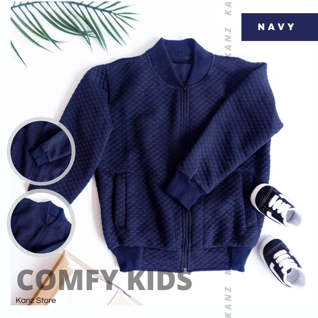 Comfy Jacket Anak | Jaket Bayi / Anak Usia 3 bulan - 8 tahun | Basic Polos Knitt pakaian anak unisex