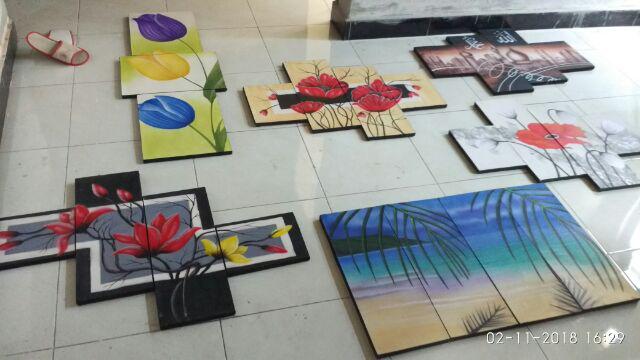 Lukisan Pemandangan 4 Kanvas - Hiasan Dinding Dekorasi Rumah