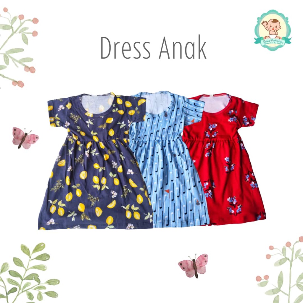 Baju Dress Anak Perempuan Cewek Lucu Daster Bayi G She 6 12 bulan 1 2 Tahun